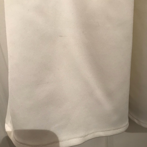 White Polyester Pleated Dress Skirt - Picture 7 of 8